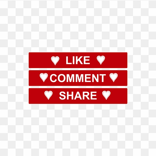 social media like comment share png image